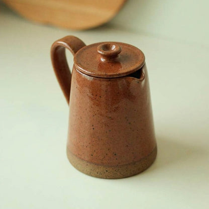 Jarra Água em cerâmica artesanal — argila Flocos, esmalte Sol de Terracota