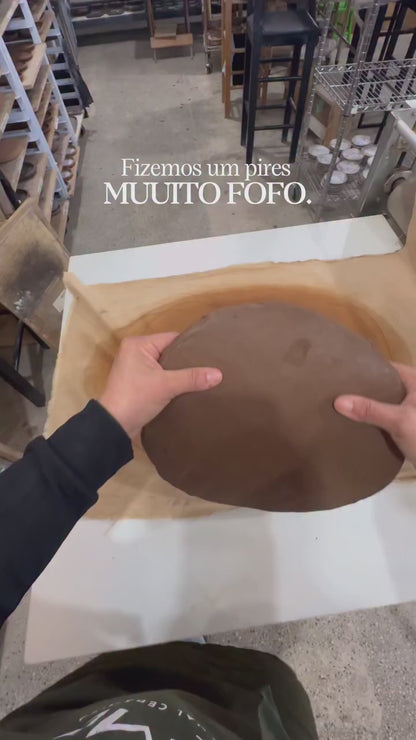 Xícara Esfera com Bandeja Coração
