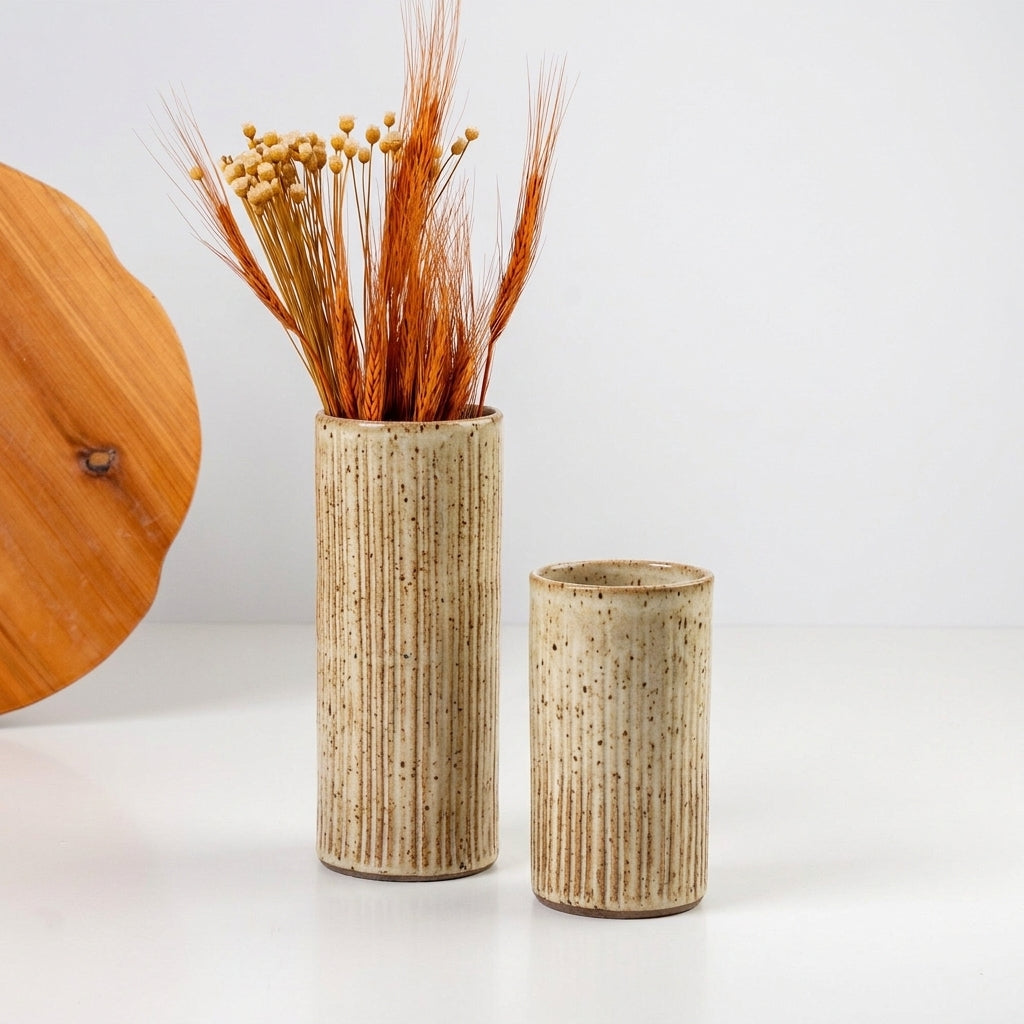 Vaso Carving em cerâmica artesanal — argila Flocos, esmalte Pedra Sabão