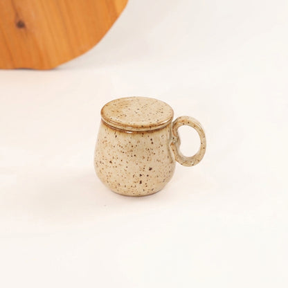 Caneca Cumbuca Chá em cerâmica artesanal — argila Flocos, esmalte Pedra Sabão